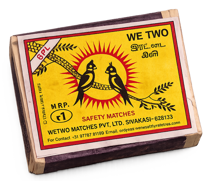 Collected vintage matchbox from Arehally village