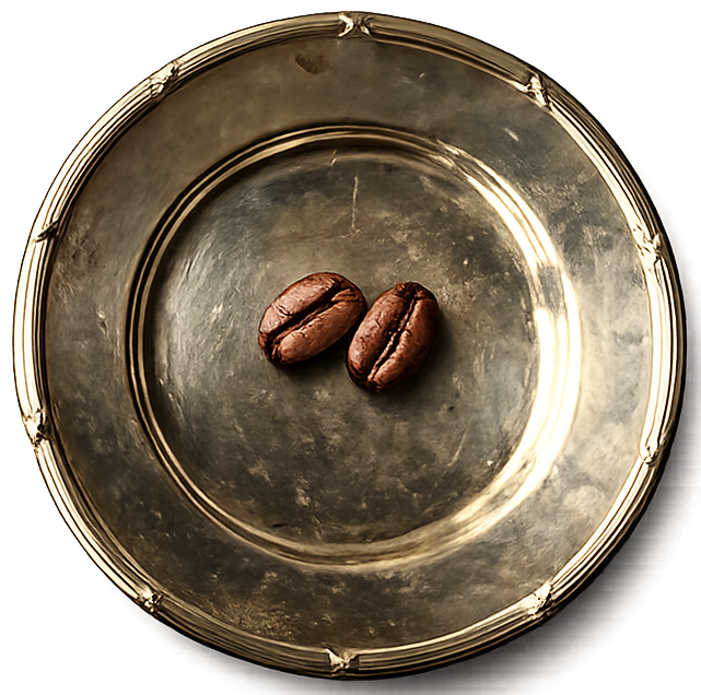 Freshly roasted Arabica coffee beans sample set
