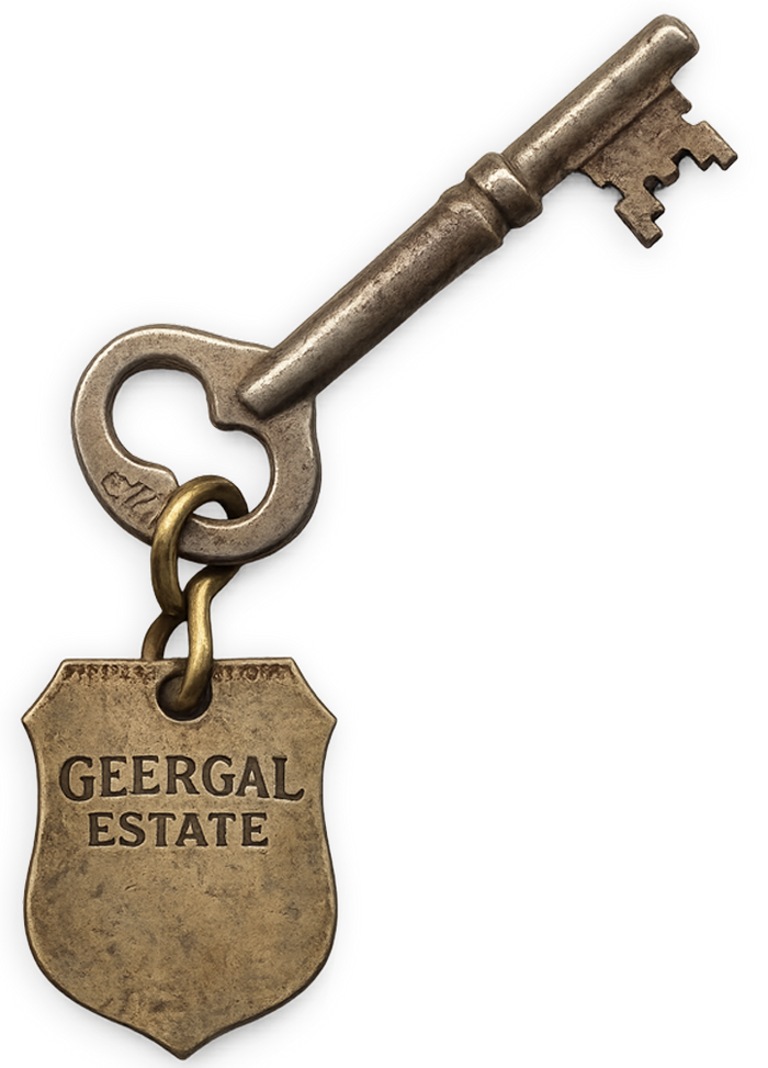Antique vintage keys to the estate house