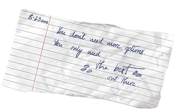 Torn page containing handwritten notes from the Ane notebook